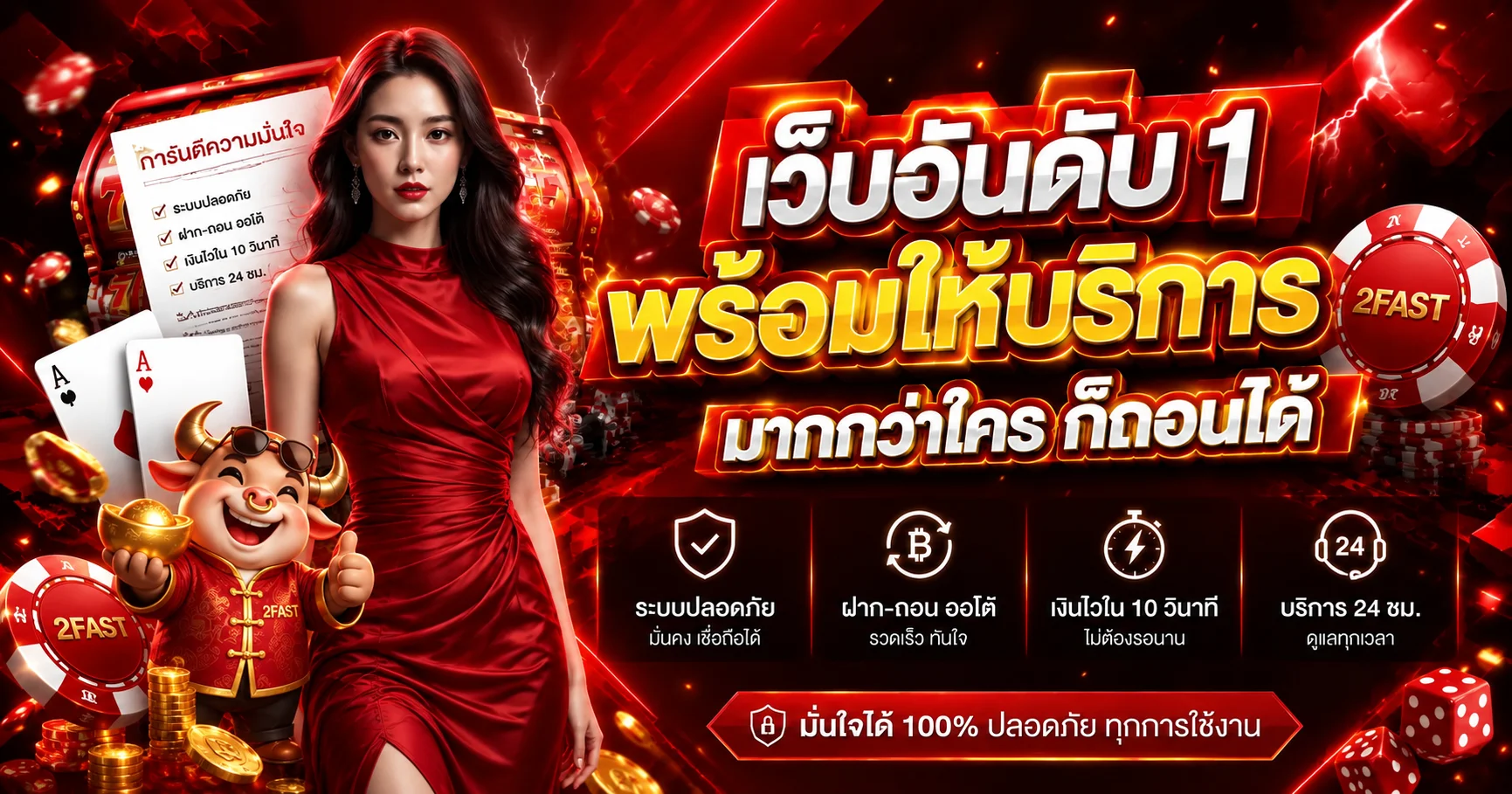 ระบบ 2FAST พร้อมบริการตลอดวัน
